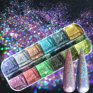 12 Color/Box Starry Nail <strong>Art</strong> Glitter Holographic Laser Dust Nail Powder Holo <strong>Sequins</strong> Manicure Nail <strong>Art</strong> DIY Sparkles Decor - Product Image 2