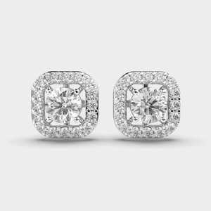 Luxury Round Brilliant Moissanite Stud <b>Earrings</b> Crafted in 925 Sterling <b>Silver</b> Stylish Jewelry for Women and Girls - Product Image 4