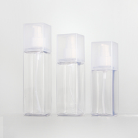 Vente en gros de flacons pompe vides en plastique PETG de 100 ml, 120 ml, 140 ml pour lotion, lavage des mains, type de fermeture à pompe, vaporisateur