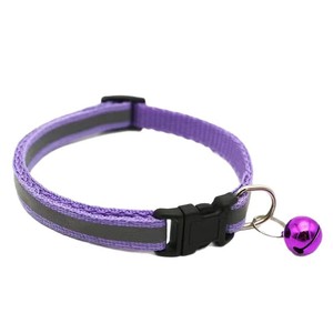 Reflective Pet Collar Adjustable With Bell For Small Cats And <b>Dogs</b> Multicolor Neck Collar - Product Image 2