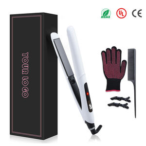 مكواة شعر احترافية بتقنية PTC وأيونات سالبة مع شاشة LCD، أداة تصفيف ساخنة، مكواة مسطحة كبيرة سريعة التسخين - Product Image 1