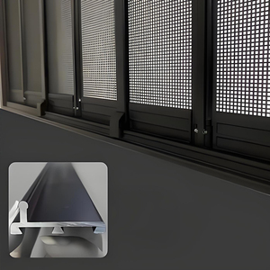 ประตูหน้าจอพับได้พร้อมแผ่นคริสตัลฝ้าวิธีกันยุงที่ทันสมัยสำหรับบ้าน - Product Image 6