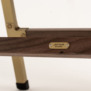 Chaise pliante de camping de <span class=keywords><strong>jardin</strong></span> JIFENG Outdoors, cadre en cuivre moderne, accoudoirs en noyer noir d'Amérique du Nord, <span class=keywords><strong>toile</strong></span> kaki résistante - Product Image 6