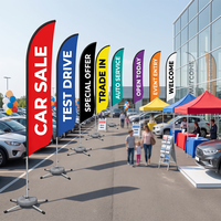 Drapeau de plage en forme de goutte d'eau avec logo personnalisé, mât et base croisée, vente en gros OEM, drapeaux publicitaires d'extérieur, impression en usine