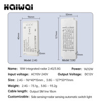 Radar 12V LED gradateur capteur tactile interrupteur inductif automatique pour bain éclairage miroir interrupteur tactile intelligent