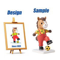 Shengye usine personnalisé mode ours en peluche Western Cowboy Figurine Statues dessin animé à collectionner PVC vinyle Anime figurine jouet