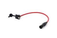 Câble adaptateur XLR femelle 5 broches vers XLR mâle 3 broches avec fixation par vis, montage sur panneau, gaine en PVC, blindage en feuille pour microphone