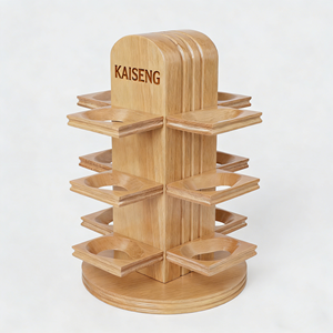 Expositor de Pipas de Tabaco de Madera de Arce, Roble y Cerezo Personalizado de Fábrica China con Función DIY para Tiendas - Product Image 2