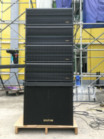 Sistema de Sonido Line Array Profesional Boutum I-4000ND, 550W RMS, Doble Altavoz de 10 Pulgadas