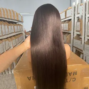 Wholesale Human Hair Wigs Natural Long Straight Raw Donor Hair 8-40 Inch 4x4 Hd Precut Lace Wig Human Hair Wigs for Black Woman