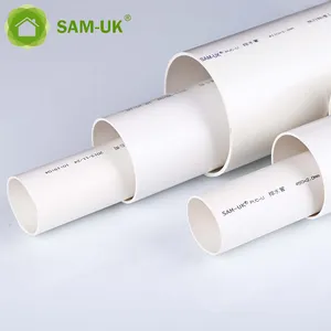 Produce plastic pvc tubes customizable 16 inch 150mm diameter sewer pipe pvc connect plastic white pipe fittings