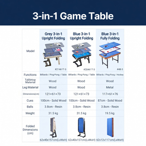 Table de <span class=keywords><strong>billard</strong></span> pliable S.Q.F Mini Slate, compacte, gain de place, accessoires, design portable, divertissement familial, jeu de snooker <span class=keywords><strong>8</strong></span> boules - Product Image 4