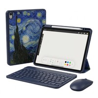 Étui pour tablette en marbre imprimé artistique personnalisé pour iPad, finition brillante tendance, coque de protection, design créatif pour artistes et designers