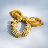 Frauen Haarschmuck Seide Haar Ring Hase Kaninchen Ohren Seide Samt Elastic Scrunchie
