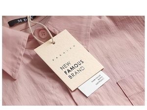 Luxe op maat gemaakte kledinghangtags groothandel speciaal papier drukwerk hangtags milieuvriendelijke hangtags op maat - Product Image 6