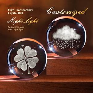 <span class=keywords><strong>Boule</strong></span> <span class=keywords><strong>de</strong></span> cristal transparente à motif animalier transfrontalier, perles <span class=keywords><strong>de</strong></span> verre personnalisées, ornement magique, sculpture technique, souvenirs pour animaux <span class=keywords><strong>de</strong></span> compagnie - Product Image 3