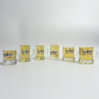 Mini verre à bière personnalisé de style européen avec poignée pour souvenirs ou collection