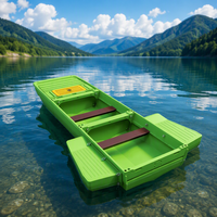 Bacs flottants robustes en PE pour 3 à 4 personnes, pour toit de voiture, épaissis, renforcés, écologiques, recyclables, spacieux pour le nettoyage des lacs