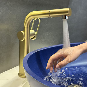 Grifo Moderno para Lavabo con Caño Extraíble, <span class=keywords><strong>Flujo</strong></span> de Agua Giratorio hacia Arriba, Núcleo de Válvula de Cerámica, Montado en Cubierta, Monomando - Product Image 3