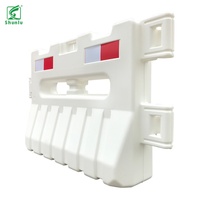Barrera de Tráfico Modular de Plástico Rellena de Agua, Barricada de Construcción de HDPE de Alta Resistencia para Seguridad Temporal