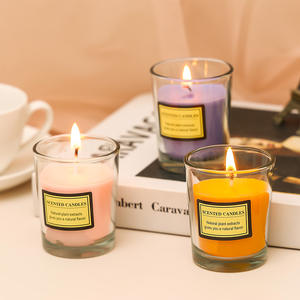 Custom Logo Geurkaars In Glazen Pot-Groothandel Premium Plantenwas Aroma Kaarsen - Product Image 1