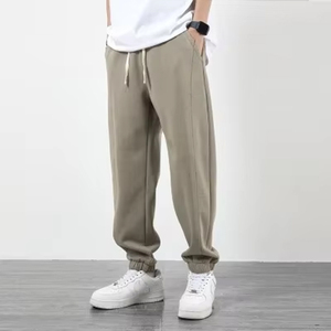 <span class=keywords><strong>Pantaloni</strong></span> da Uomo Casual a Gamba Dritta <span class=keywords><strong>con</strong></span> Vita Elastica Personalizzata, Traspiranti, Antirughe, Stile Urbano, Vita Media, Felpati - Product Image 6