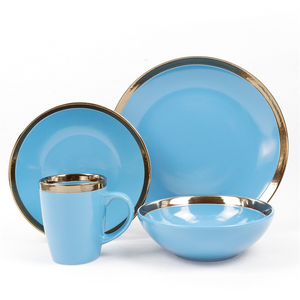 Màu tráng men và giá rẻ thân thiện với môi 16 cái đặt bữa ăn tối cho đồ ăn bằng đá sang trọng - Product Image 1