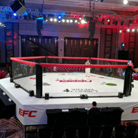 Cage de boxe octogonale MMA F6208, tailles 13ft et 30ft, construction en acier durable antidérapante, autoportante, UFC