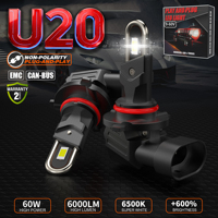 Modèle populaire U20 U Tube de cuivre Plug and Play phare 9005 H1 H4 voiture étanche Led lumières phare Auto pièces de voiture