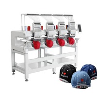 Machine à broder automatique informatisée à 4 têtes pour t-shirts et casquettes Maquina Bordadora