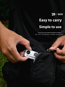 Thiết bị ngoài trời <span class=keywords><strong>Keychain</strong></span> với xách tay mini la bàn Bắc pin nhiệt kế Kính lúp quay số hiển thị con trỏ - Product Image 4