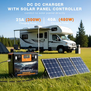 กล่องแบตเตอรี่พลาสติกกันน้ำ 12V พร้อมแบตเตอรี่ Lifepo4 200Ah พร้อมเครื่องชาร์จ DC to DC 40A กล่องแบตเตอรี่พลังงานแสงอาทิตย์สำหรับการตั้งแคมป์และการเดินทาง - Product Image 6