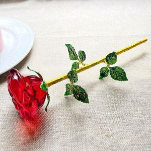 Elegant Multi-Color Crystal Rose Handmade Craft for Romantic <b>Gifts</b>, Ideal for Wedding Decorations and Birthdays - Product Image 2