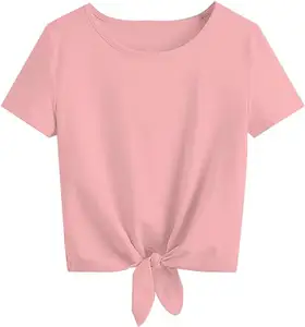 उच्च गुणवत्ता वाली कॉटन किड्स गर्ल्स शर्ट्स छोटी आस्तीन वाली टी-शर्ट कैजुअल कस्टम प्रिंट सांस लेने योग्य ओवरसाइज़ टी टॉप शर्ट