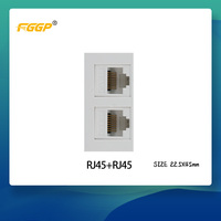 Enchufe Eléctrico RJ45 Cat6a/Cat6 10A/13A/20A con Autoconexión a Tierra, Habilitado para SDK CE, Tipo 45x45 con Puertos USB C, IP40, Cable de 1.5m, 110-250V