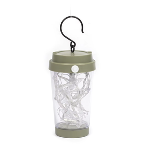 Cross-border Warm White LED Portable Christmas <b>String</b> Lights Cup-shaped Star Design IP43 Waterproof Battery Operated Three-Level - Product Image 2