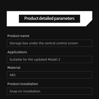 Plateau de rangement inférieur pour écran pour Tesla New Model Y Juniper 2025, boîte de rangement cachée pour console centrale, accessoires intérieurs de voiture