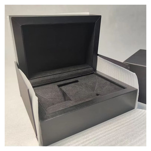 Luxury Matte <b>Black</b> Watch <b>Gift</b> <b>Box</b> With Gear Embossing Custom Logo Mechanical Watch Packaging <b>Box</b> - Product Image 6