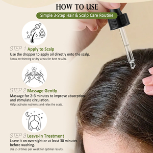 Olio Rinforzante per Capelli e Cuoio Capelluto al Rosmarino e Menta, Siero per la Crescita dei Capelli, Formula Botanica Naturale per Cuoio Capelluto Secco e Capelli Danneggiati - Product Image 6