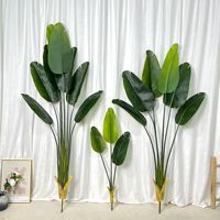Strelitzia, plante artificielle décorative, feuilles réalistes, plante d'intérieur en pot pour salon, décoration de la maison