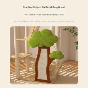 Arbre à chat en bois avec capsule spatiale, maison <span class=keywords><strong>dans</strong></span> <span class=keywords><strong>les</strong></span> <span class=keywords><strong>arbres</strong></span>, balançoire, structure d'escalade pour chat, robuste et durable, très vendu pour <span class=keywords><strong>les</strong></span> familles multi-chats - Product Image 5