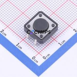 TSF001A04326A Tactile Switch DIP-4P,12x12mm Switch Round Button 2.6N Through Hole 12mm - Product Image 1