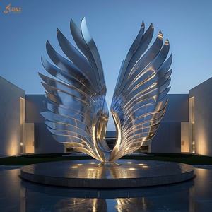 Escultura de Alas de Ángel Abstractas de Metal Moderno, Decoración de Paisaje Exterior para Hoteles, Personalizada - Product Image 4