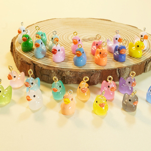 จี้เรซิ่นรูปเป็ดน่ารักสำหรับทำเครื่องประดับ DIY ต่างหู สร้อยคอ สร้อยข้อมือ พวงกุญแจรูปสัตว์ทำมือ อุปกรณ์เสริม Colgantes - Product Image 2