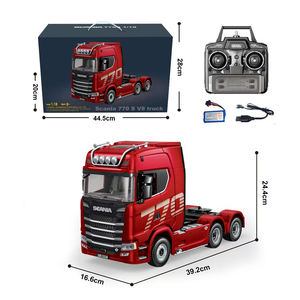 Luckytoys Huina Toucan <span class=keywords><strong>Scania</strong></span> 770S 1502 Remolque Plataforma Semi Remolque 1501 <span class=keywords><strong>RC</strong></span> Tractor Camión 6X6RC Camión de ingeniería de aleación para niño - Product Image 2