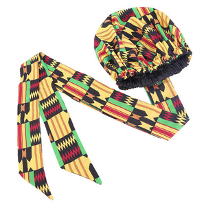 De Adultes <span class=keywords><strong>Bonnet</strong></span> de Nuit Satin de Soie Pure <span class=keywords><strong>En</strong></span> Vrac Longue Queue De Mode Respirant Imprimé Afrique Meilleur Cheveux Bonnets Po - Product Image 2