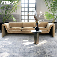 WISEMAX MÖBEL Moderne kreative Designer Sof amöbel Wohnzimmer nach Hause braun Chesterfield 3 4-Sitzer Sofa für Hotellobby