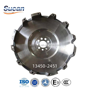 <span class=keywords><strong>Volant</strong></span> <span class=keywords><strong>moteur</strong></span> d'origine 430MM 137T 9 trous OE13450-2451 adapté aux camions HINO - Product Image 2