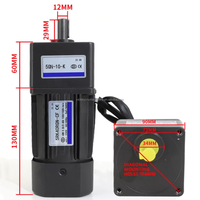 5RK40GN-CF 450-6.9RPM 220V 40W AC Moteur à vitesse variable à engrenage réversible 1:3: 180 Réducteur à courant alternatif avec boîte de réduction 5GN