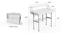 Table de pique-nique en plastique pliable pour l'extérieur avec égouttoir pour les fêtes d'été Hôtel Cuisine Utilisation pour la bière froide et la nourriture
